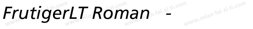 FrutigerLT Roman 常规字体转换